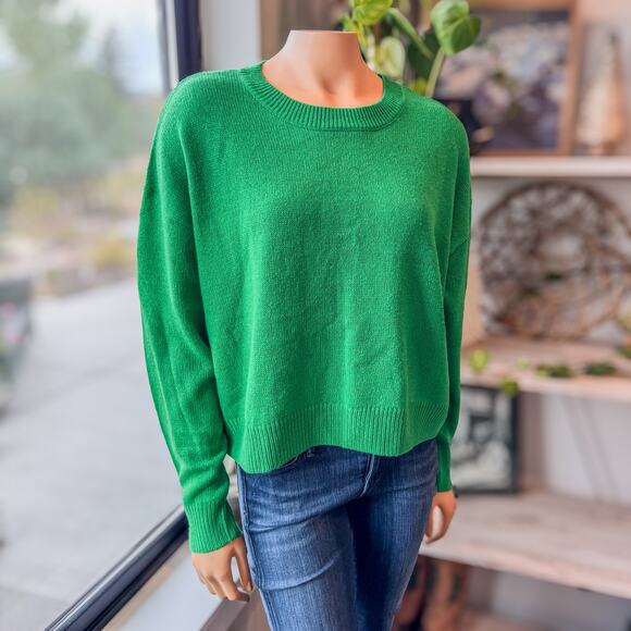 Divided by H&M, Emerald Green Crewneck Long Sleeve Sweater Top, Women's Large - Picture 2 of 9
